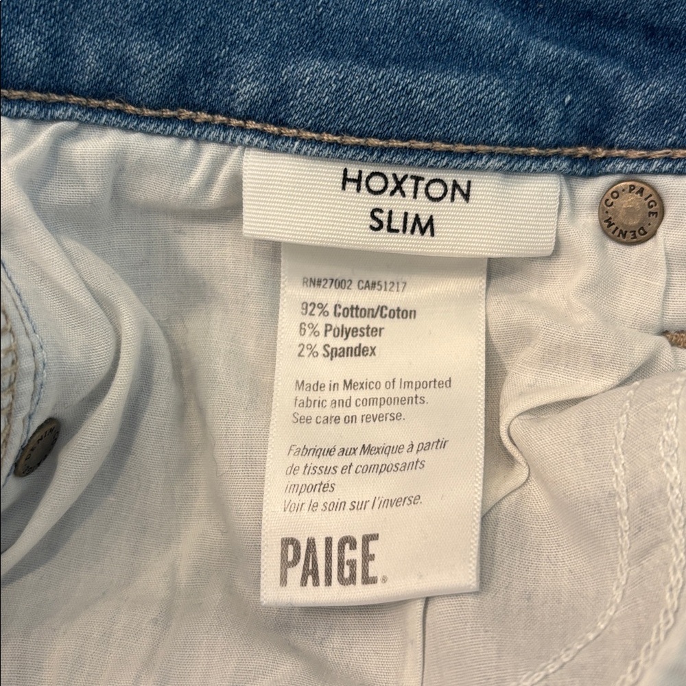 Paige Hoxton Slim Jeans Myla Wash High Rise Stretch Denim Blue Women’s Sz 29 - Picture 12 of 16